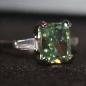 Gorgeous $299 925 Sterling Prasiolite w Side Topaz Baguettes From Neiman Marcus